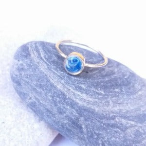 Circle Marbled Resin Ring