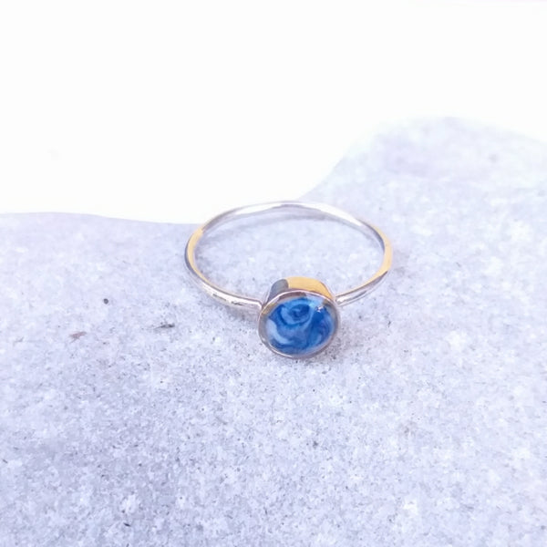 Circle Marbled Resin Ring