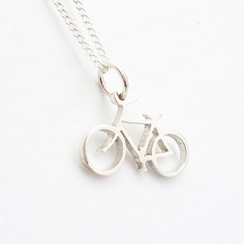 Tiny Bicycle Pendant on Chain